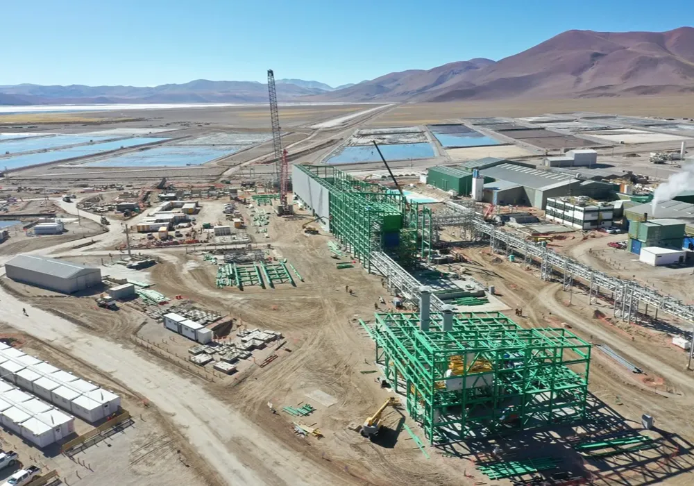 fotografia aerea de Proyecto de litio Fenix, en Catamarca. Rio Tinto