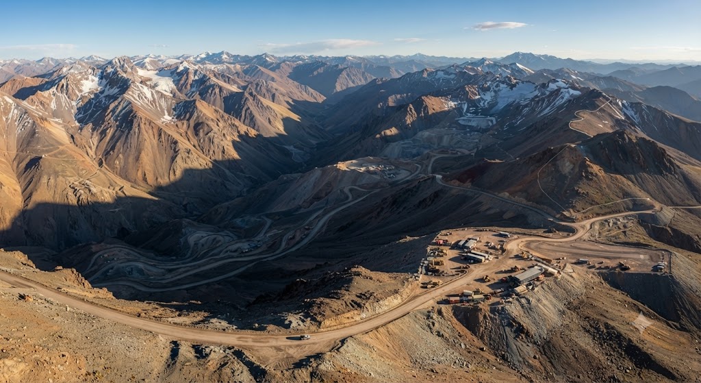 Imagen aérea de la zona de alta montaña en Vicuña, mostrando la inmensidad del territorio en disputa