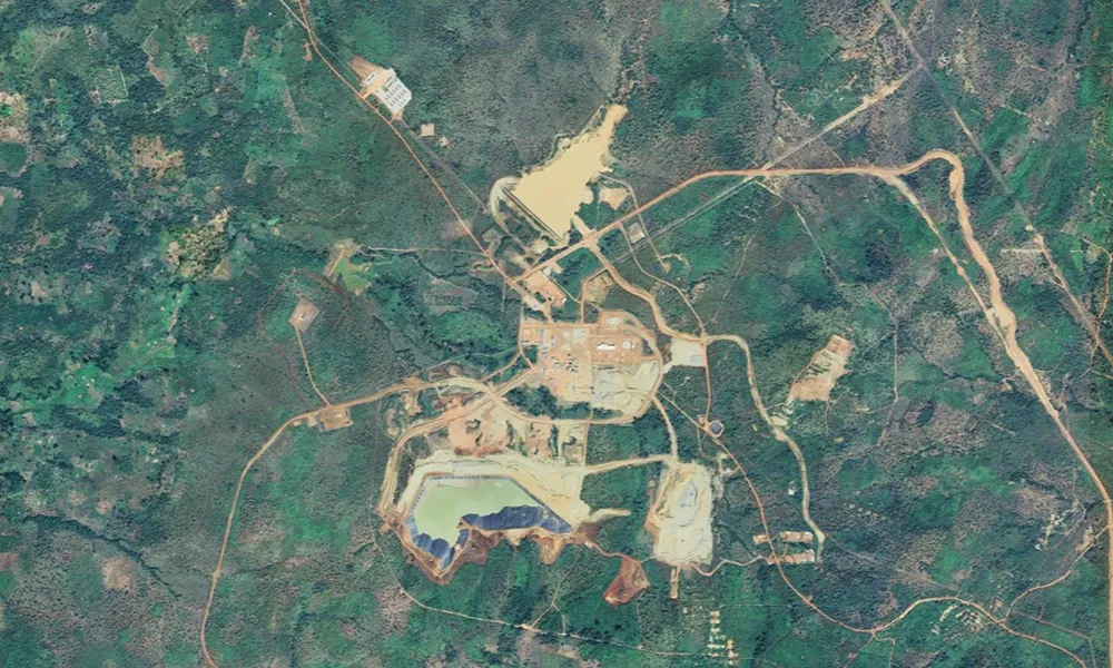 Vista aérea de Segula, proyecto minero de Futura Mining en Costa de Marfil, África. 