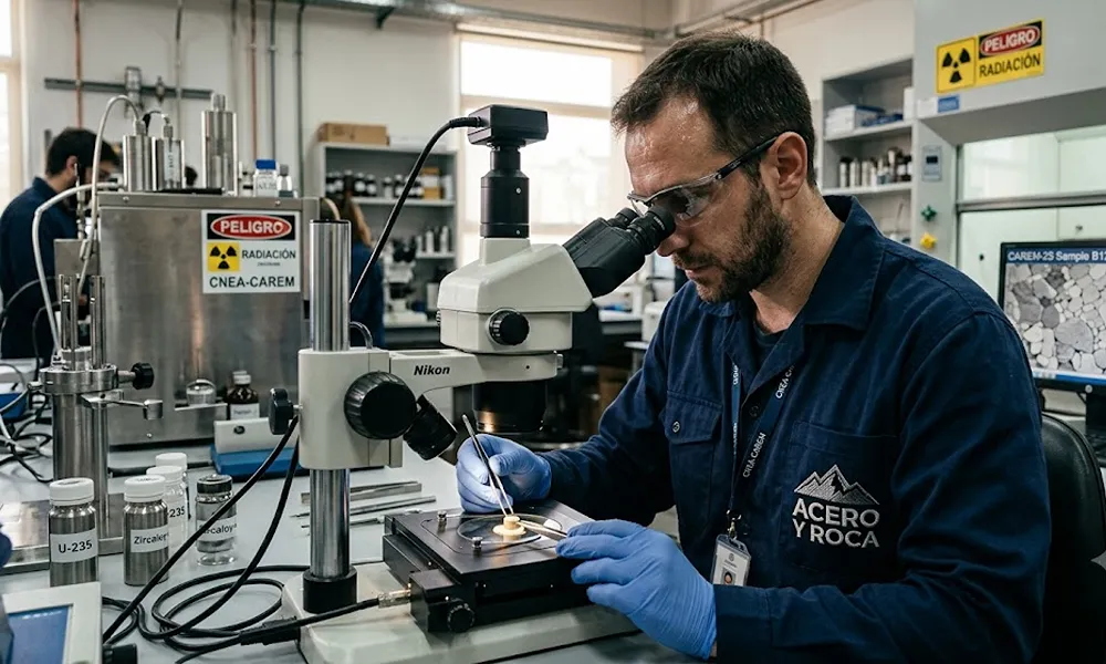 Técnicos y profesionales trabajando en una sala de control del sistema de reactores nucleares.