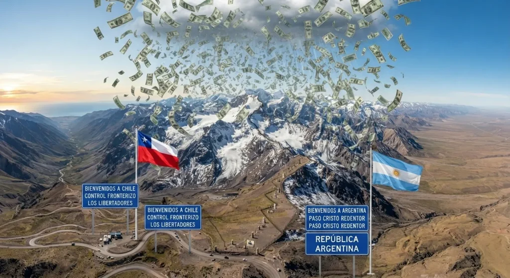 alta montaña en la Cordillera de los Andes donde operan los proyectos del Tratado Minero Argentina Chile.