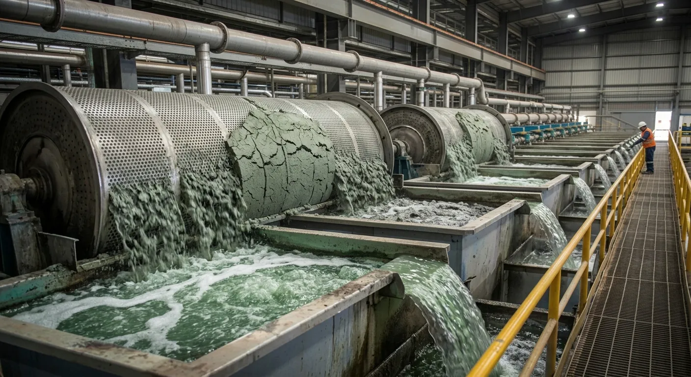 Planta de filtrado de minerales.