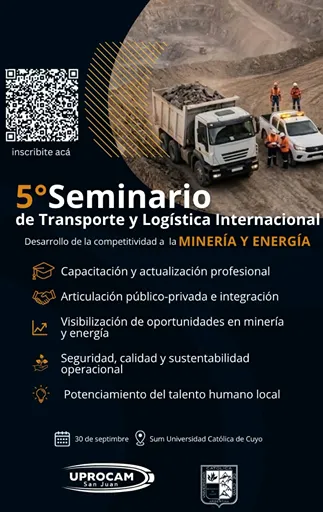 Inscripciones al Seminario de Transporte y Logística Internacional de UPROCAM San Juan sobre minería y energía.