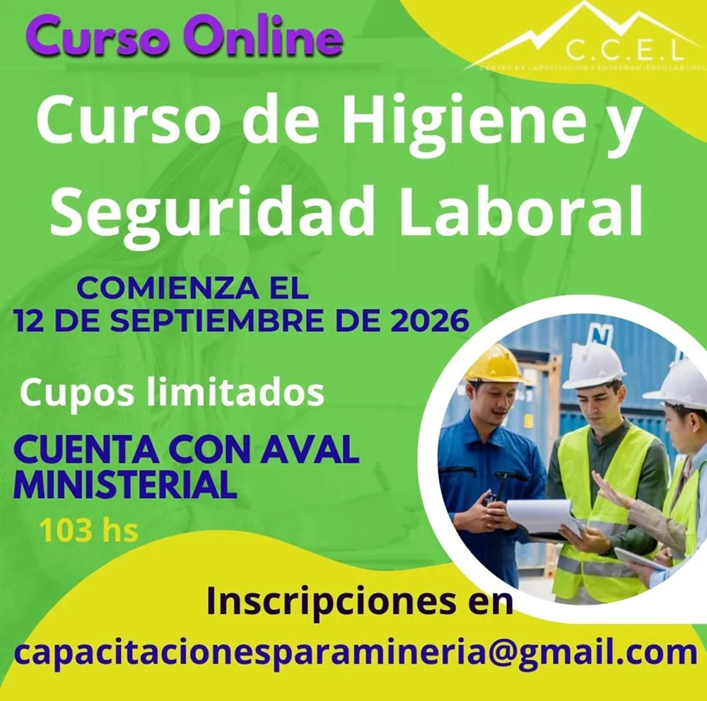 Flyer del curso de higiene y seguridad
