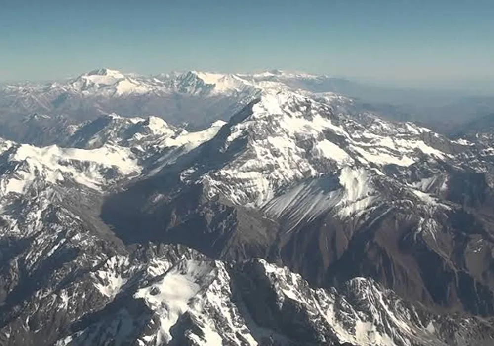 Imagen cenital de la cordillera