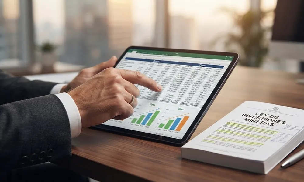 ley de inversiones mineras, planificacion en una tabla de datos