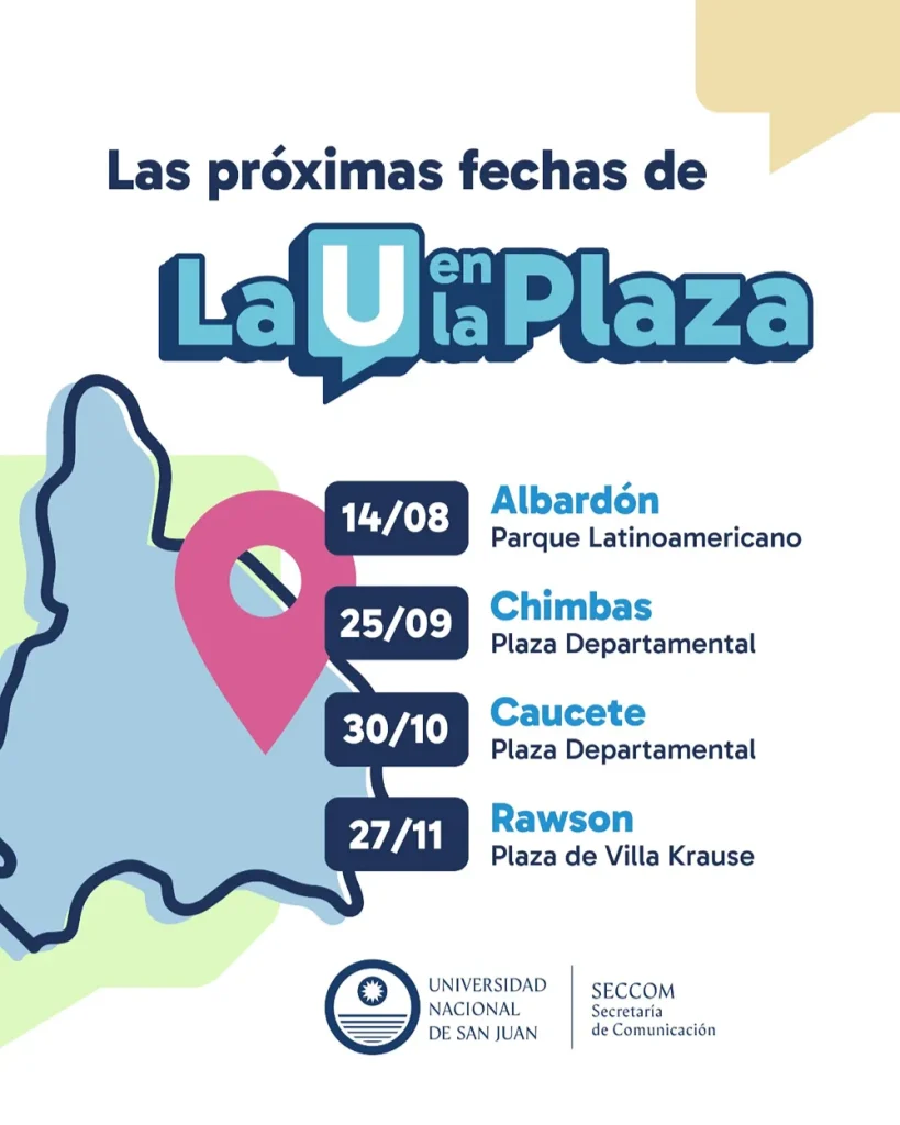 proximas fechas de la feria educativa de la unsj en la plaza