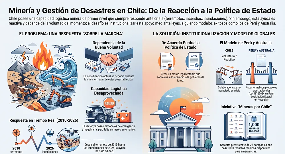 infografia gestion de desastres en mineria