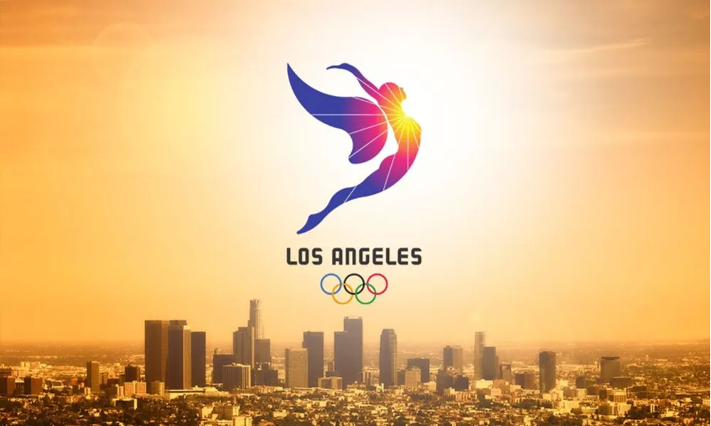 flyer de los juegos olímpicos de los angeles
