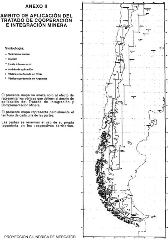 zona de injerencia del tratado binacional minero argentina chile