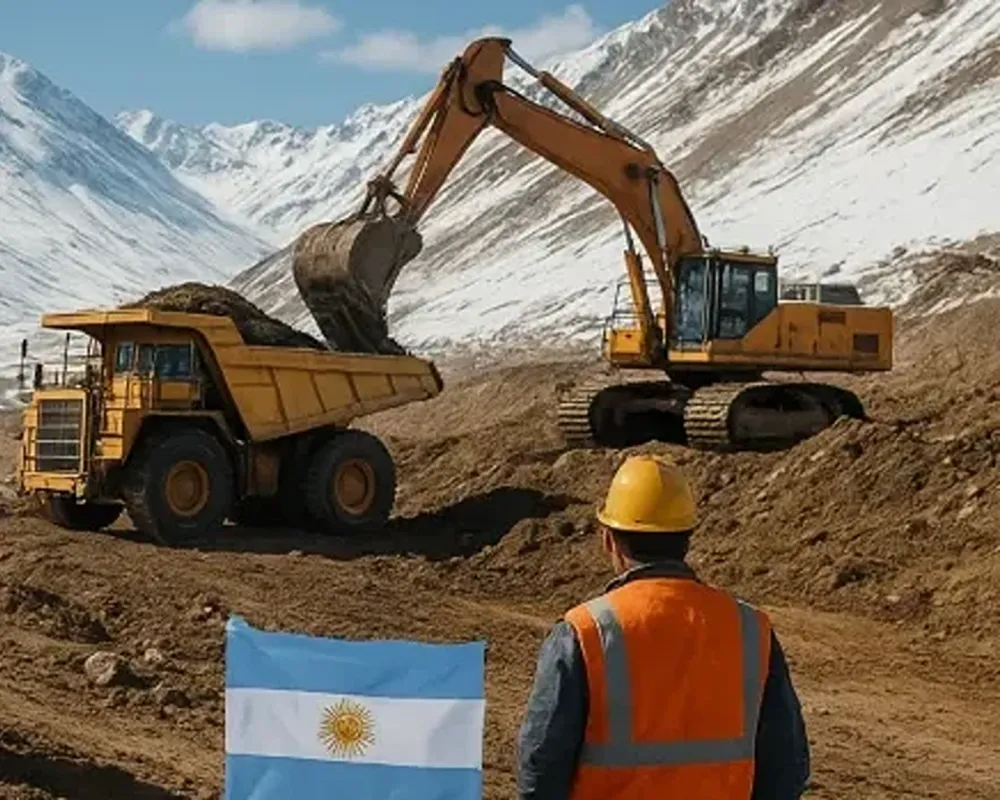operario frente a maquinaria minera