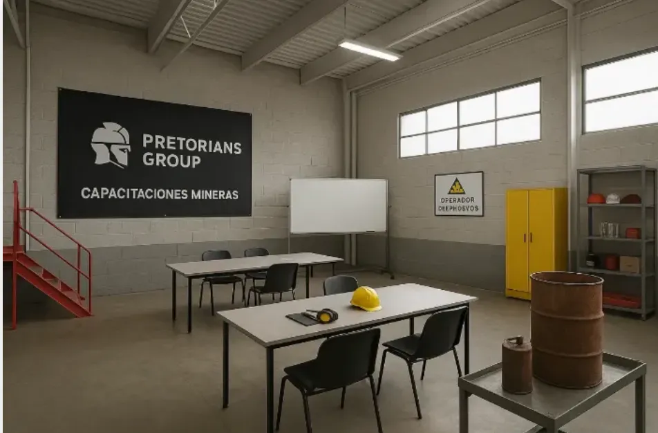 Aula de Pretorians para capacitaciones mineras