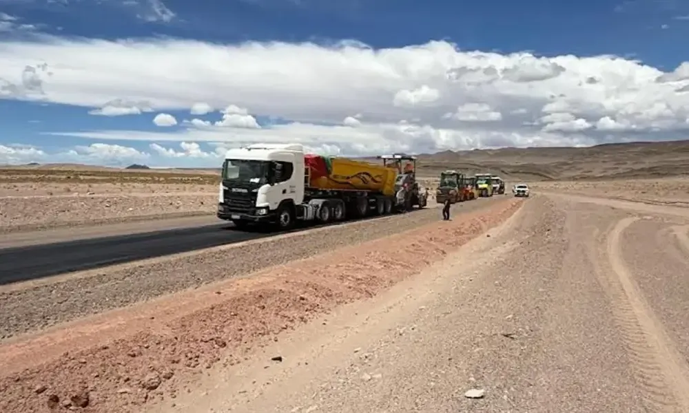 ruta 43 de catamarca con transpote minero