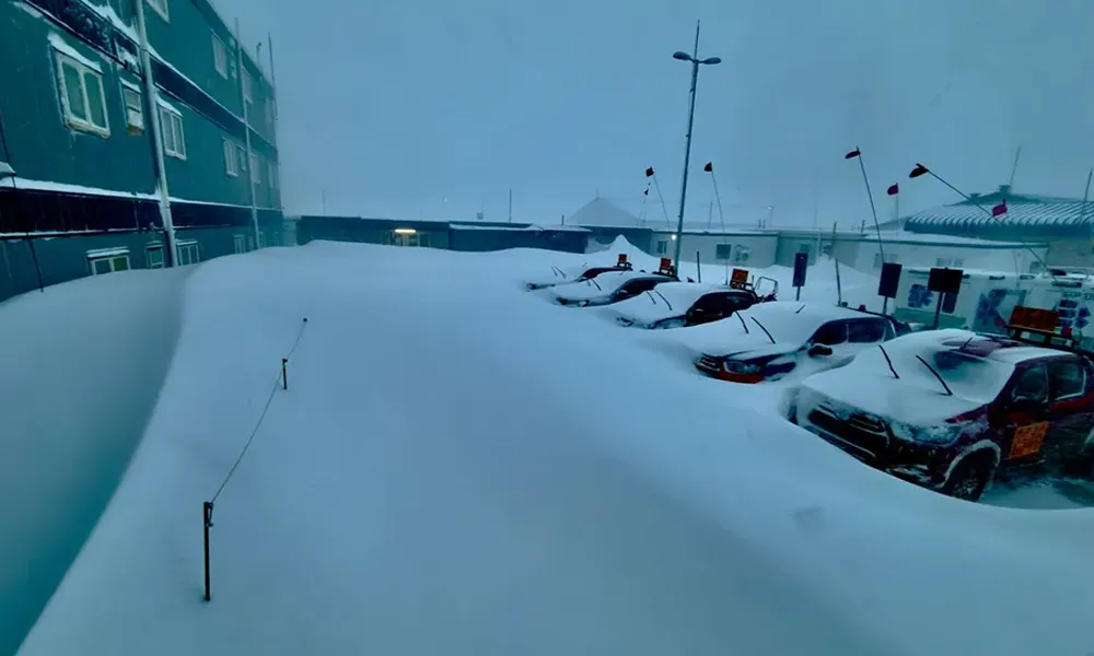 campamento de veladero nevado