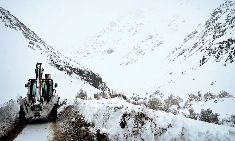 camino a veladero nevado