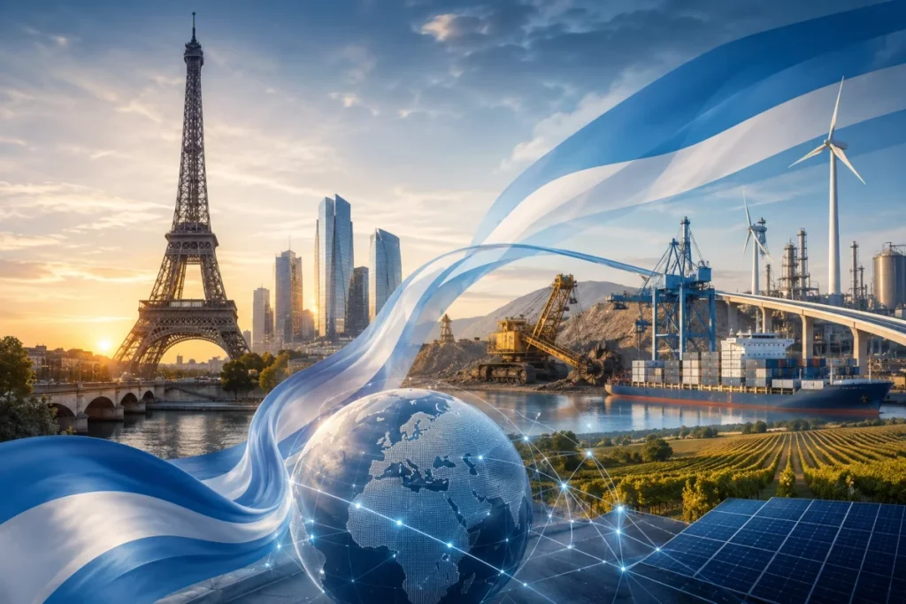 Imagen de ia del mundo y parís