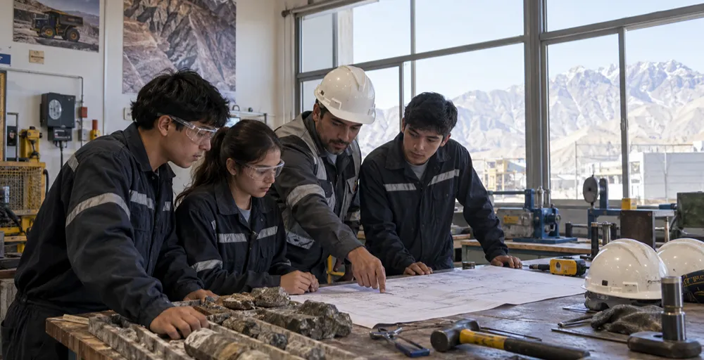 Profesionales investigando proyectos científicos frente al desfinanciamiento universitario carreras mineras en San Juan.