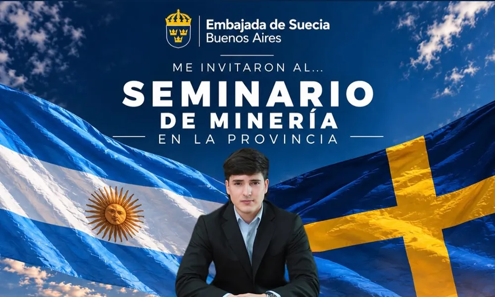 Joaquín Conca fue convocado por la Embajada de Suecia para participar en un seminario de minería en San Juan