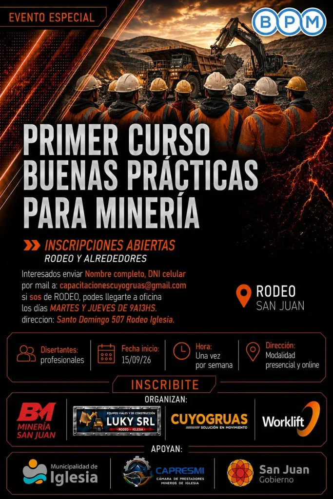 flyer informativo de curso capacitacion mienera