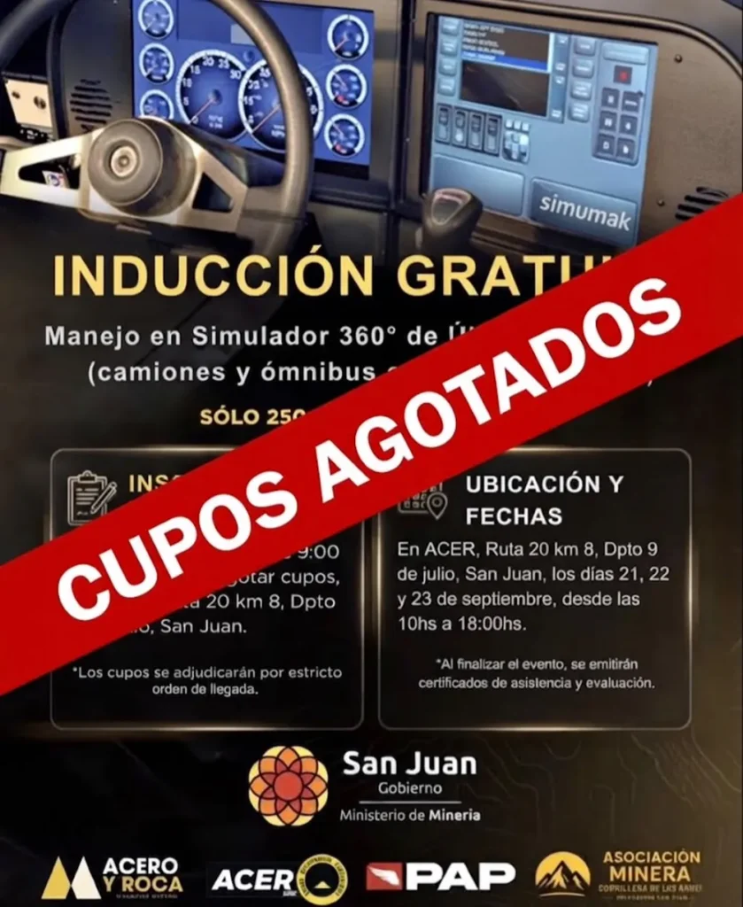 Éxito rotundo: largas filas y cupos agotados en las primeras horas para la Inducción en Logística Minera