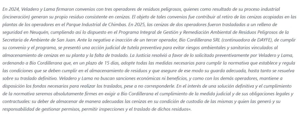 Informe Veladero para Acero y Roca