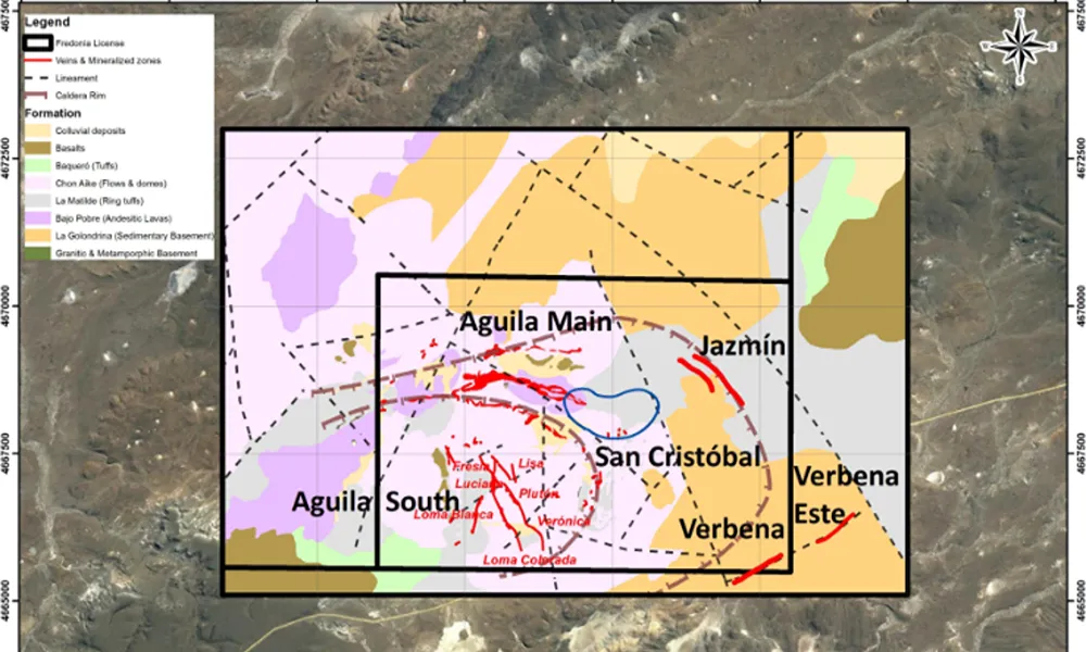 ubicacion geografica del proyecto el aguila en el distrito dorado monserrat