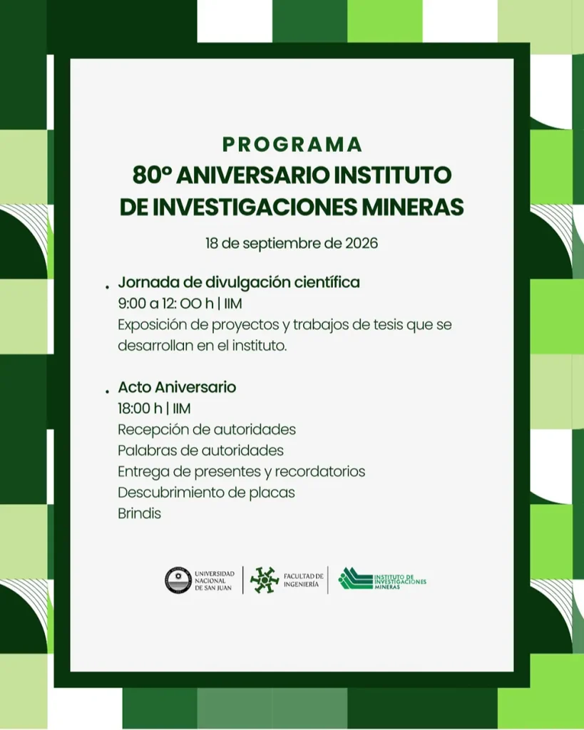 Flyer del evento en la UNSJ