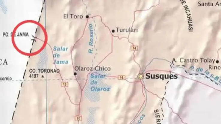 ubicación del Salar de Jama, Jujuy.