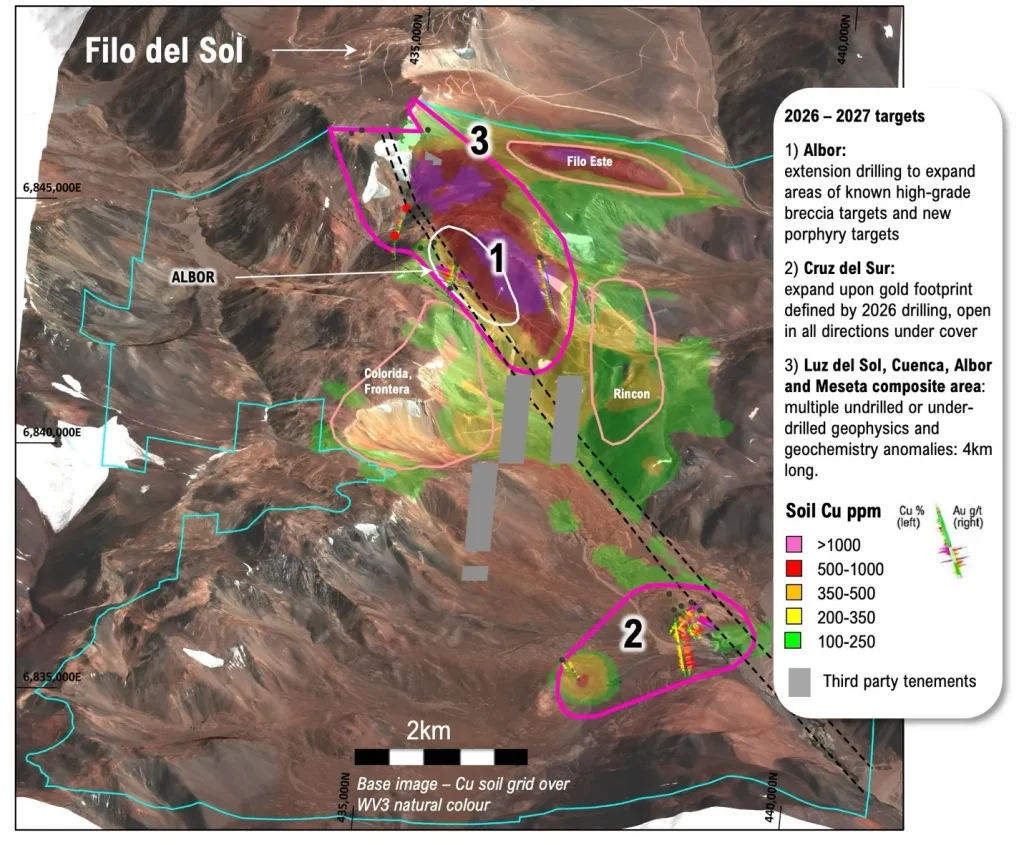 Vicuña: Mogotes Metals triplicará la perforación en Filo Sur con 20.000 metros Vicuña: Mogotes Metals triplicará la perforación en Filo Sur con 20.000 metros