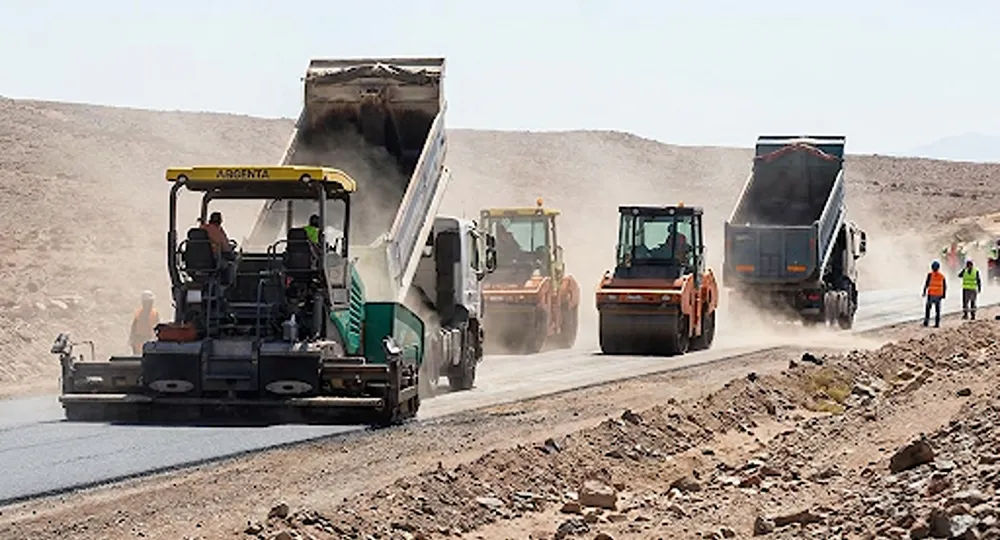 imagen ilustrativa creada con Ia sobre las obras en la ruta 40