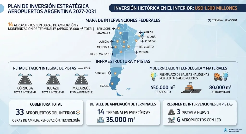 Inversiones de Aeropuertos Argentina para 2027-2031