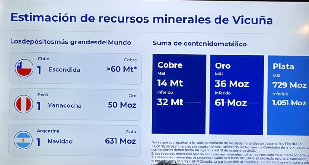 Gráfico de proyectos de Vicuña