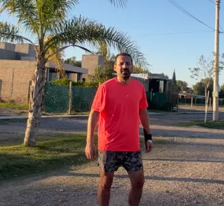Maximiliano Haro, especialista de Supply Chain en Veladero, participante del certamen de triatlón.