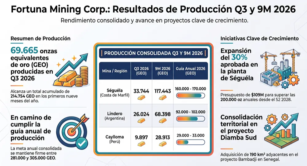 infografia resultados de fortuna mining