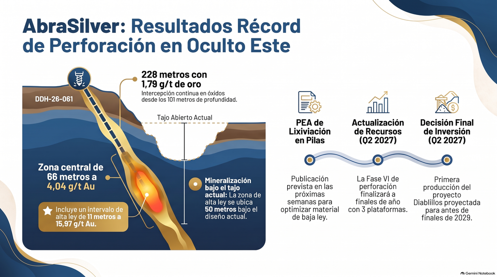 Contenido original de ACERO Y ROCA. Prohibida su reproducción. infogradia sobre perforaciones en los diablillos