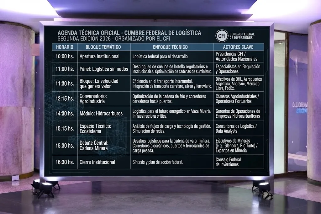 agenda de trabajo de la cumbre federal logistica 2026