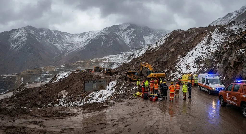 Trágico alud en El Teniente, Chile: dos trabajadores fallecidos tras un deslizamiento en la cordillera