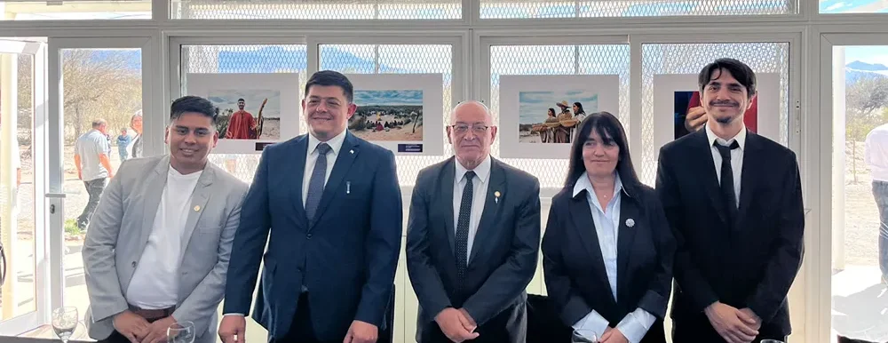 Autoridades de la UNSJ y el intendente de Jáchal Matías Espejo.