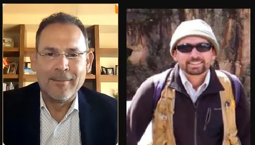 Rubén Padilla y Luis Arteaga ejecutivos de la minera Sable Resources en San Juan