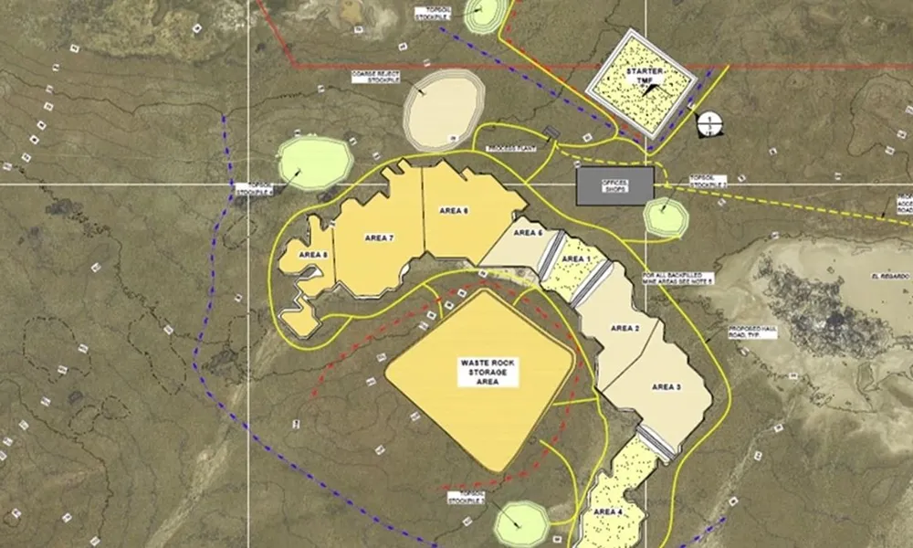 ubicaciones de areas de cerro amarillo
